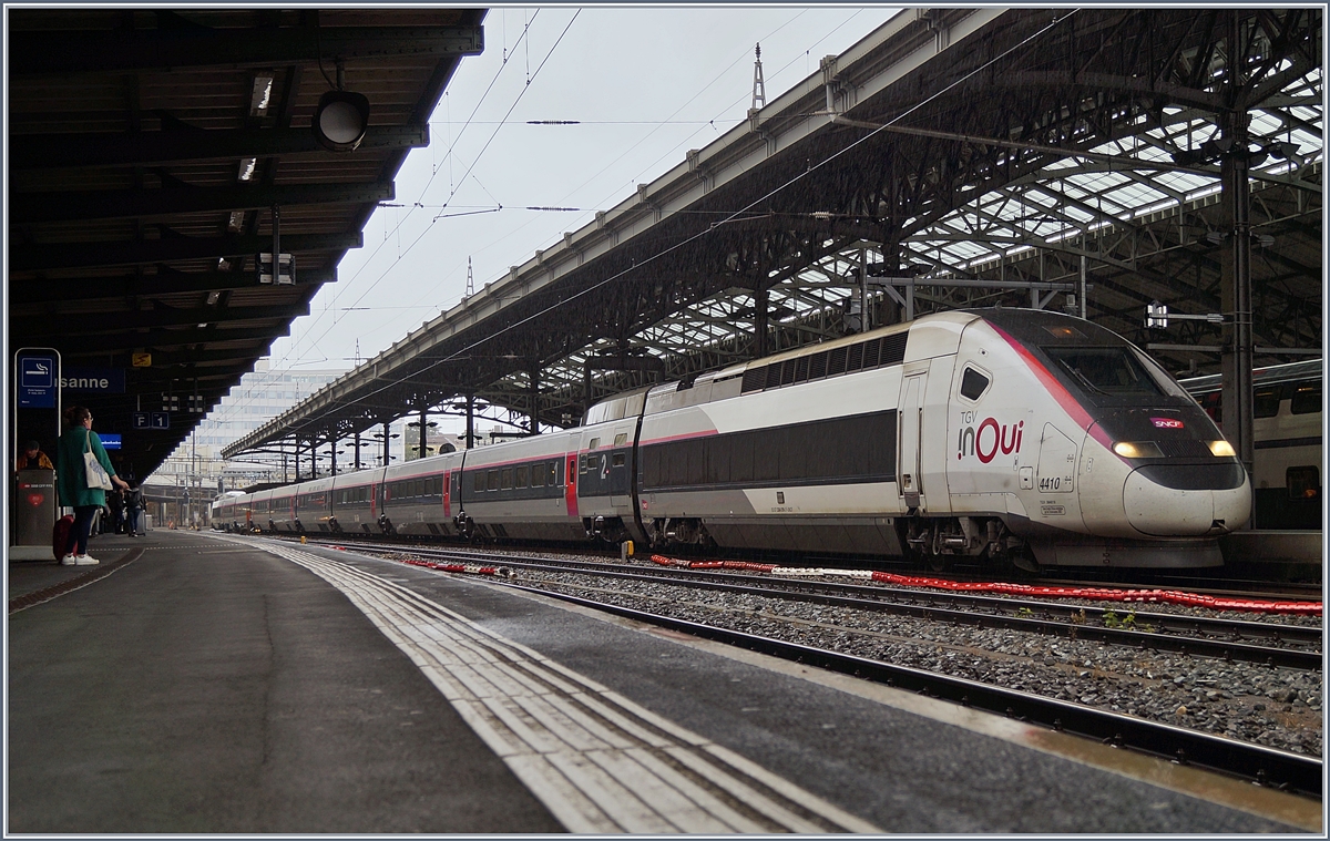 Der Lyria TGV 4410 ist von Paris Gare de Lyon kommend in Lausanne angekommen.

9 Okt. 2019