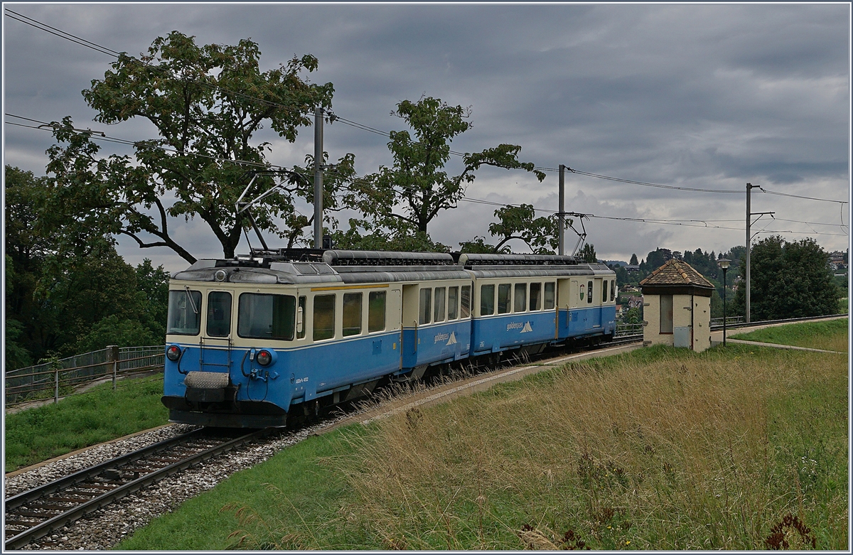Der MOB ABDe 8/8 4002 VAUD bei Châtelard VD. 

19. August 2019