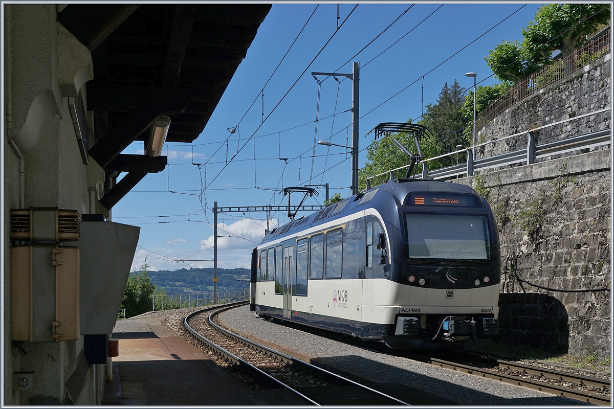 Der MOB Alpina ABe 4/4 9302 in Chamby. 

21. Juni 2020