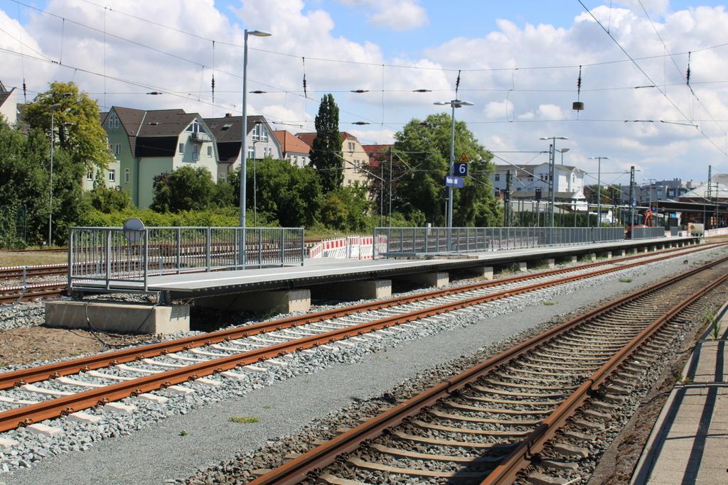 Der Neue Bahnsteig 6 im Rostocker Hbf.28.07.2023