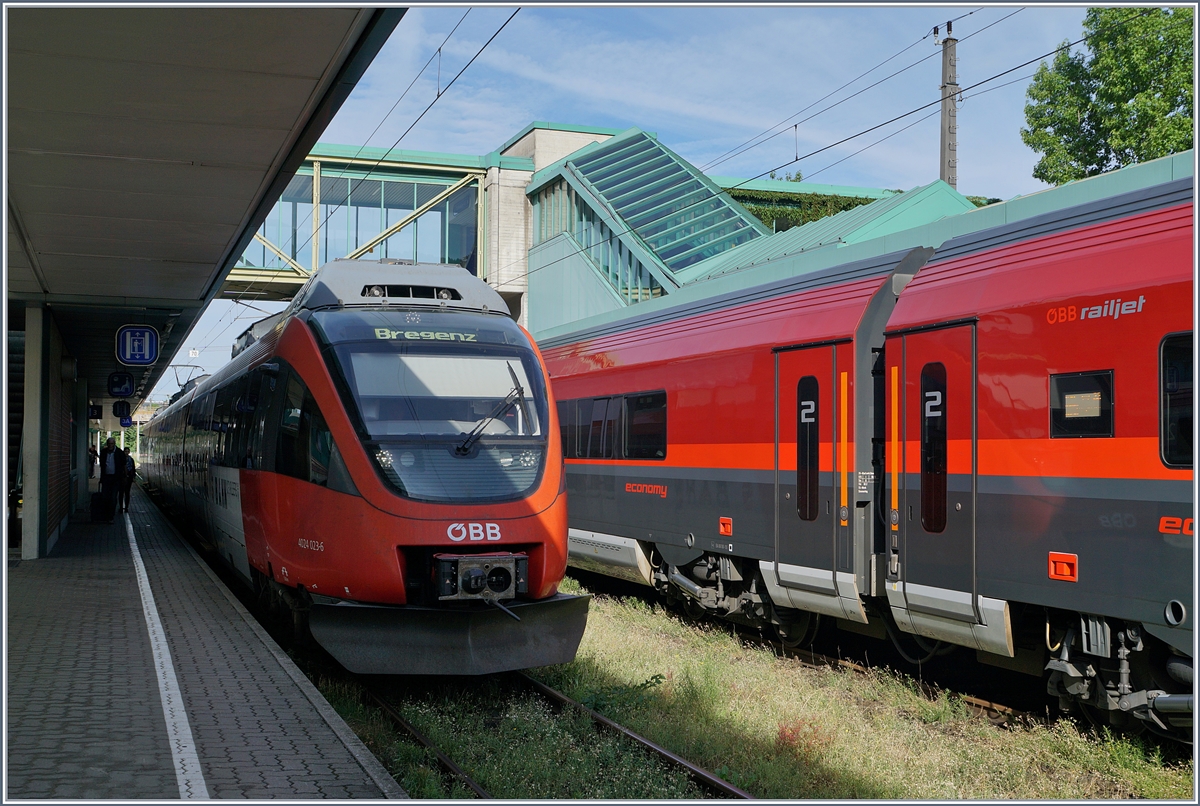 Der ÖBB 4024 003-6 in Bregenz.
11. Juli 2017