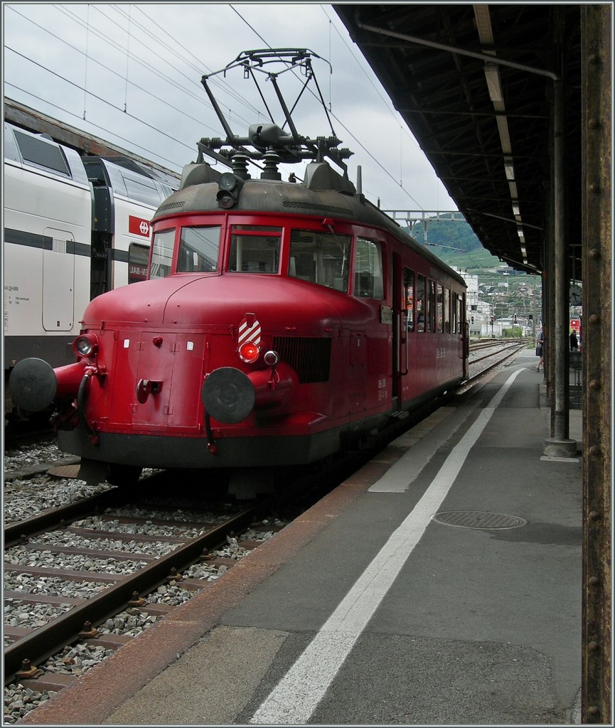 Der OeBB RBe 2/4 202 passte in Vevey nur knapp aufs Bild.
16. August 2015