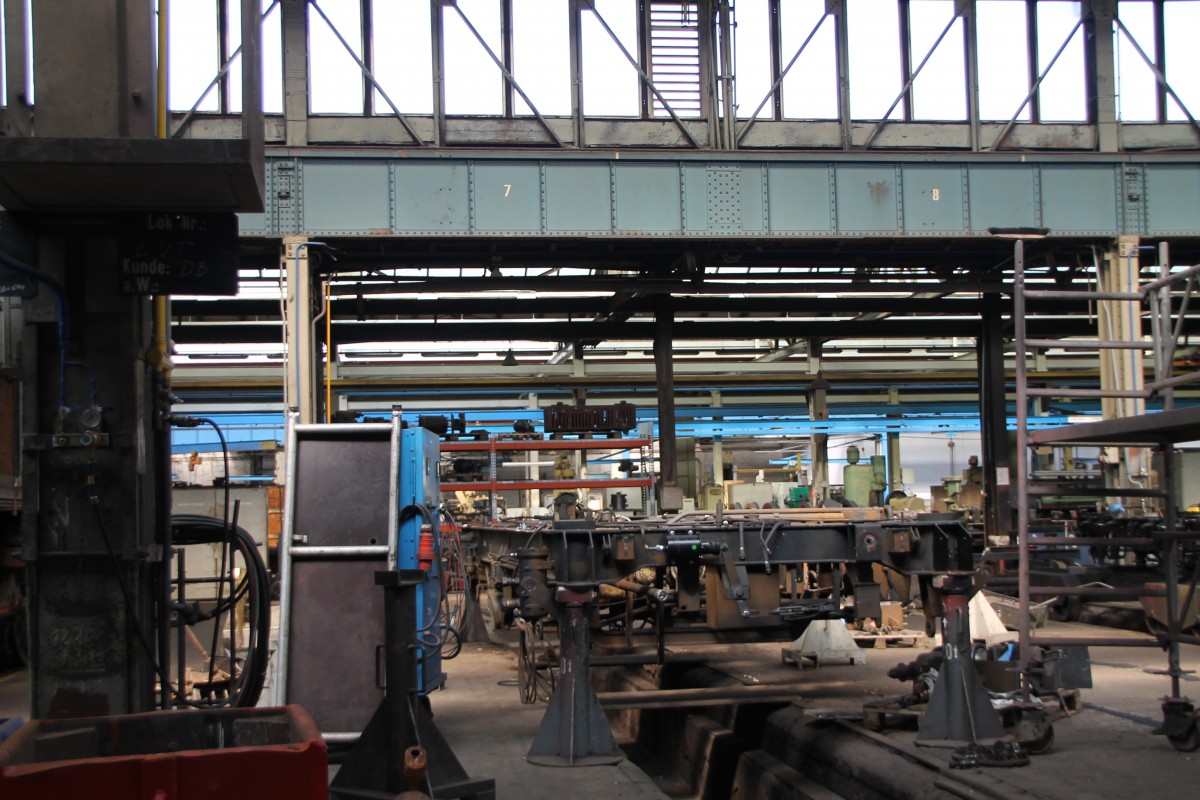 Der Rahmen des LVT 772 141 der Oberwei�bacher Bergbahn am 29.M�rz.2014