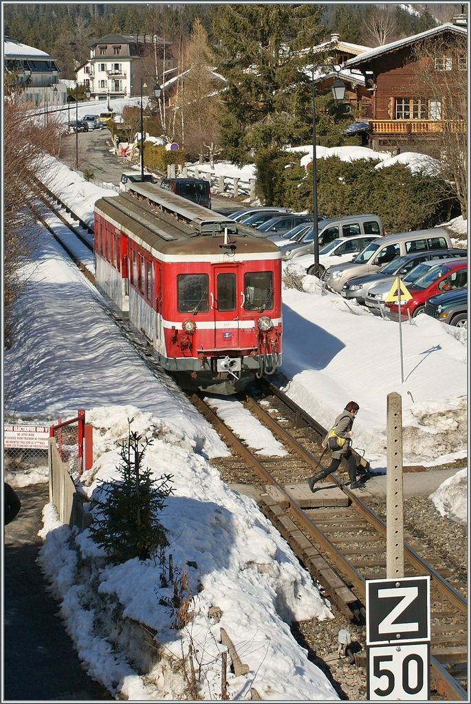 Der SNCF Z 607 erreicht Chamonix. 
12. Mrz 2009