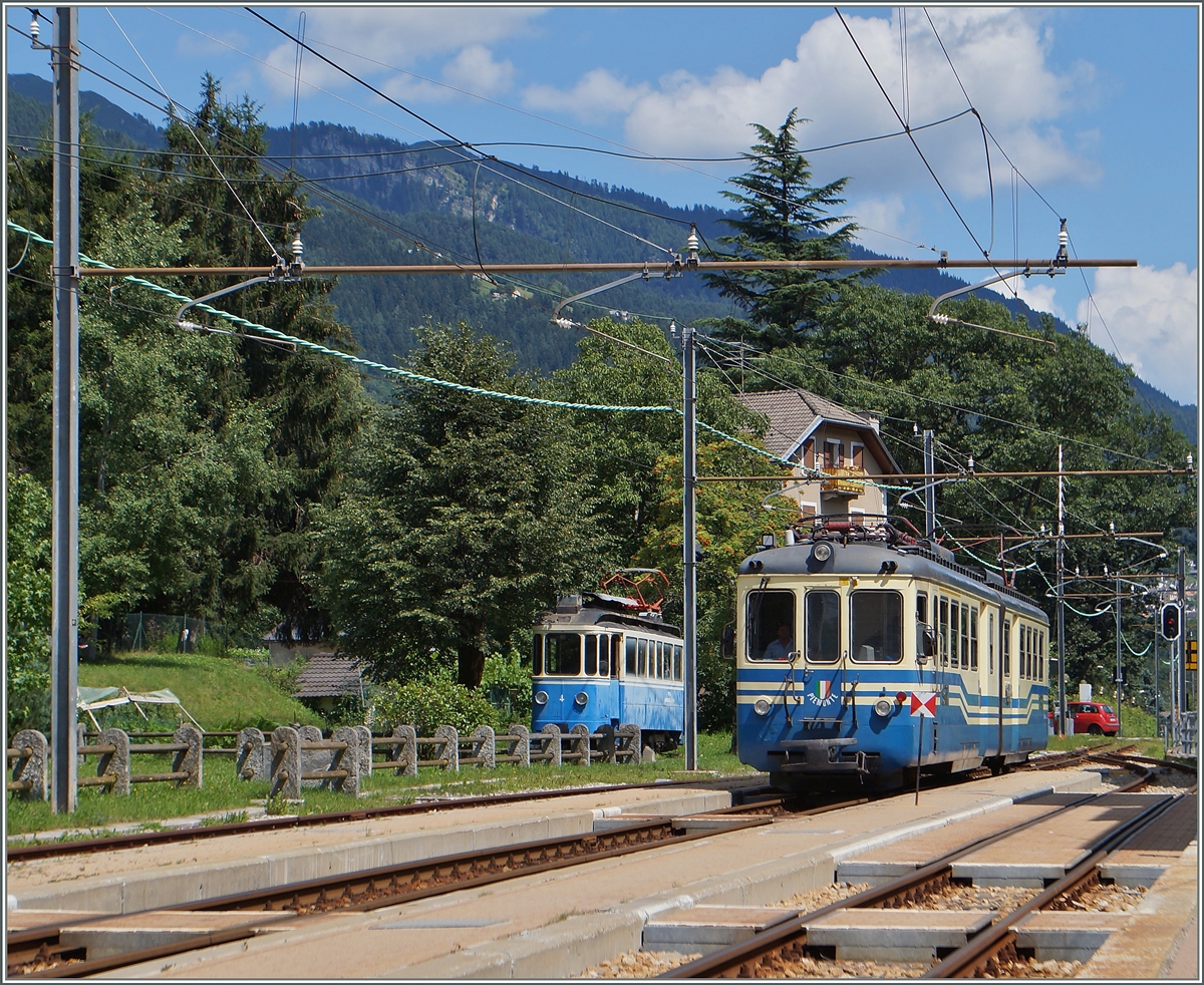 Der SSIF ABe 6/6 N° 34 Piemonte in Santa Maria Maggiore. 5. August 2014