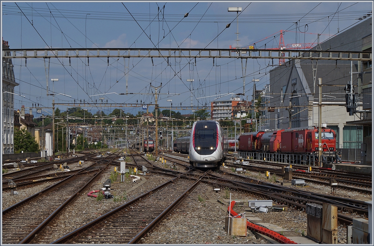 Der TGV Lyria 4719 erreicht von Paris kommend sein Ziel Lausanne. 

21. Juli 2020