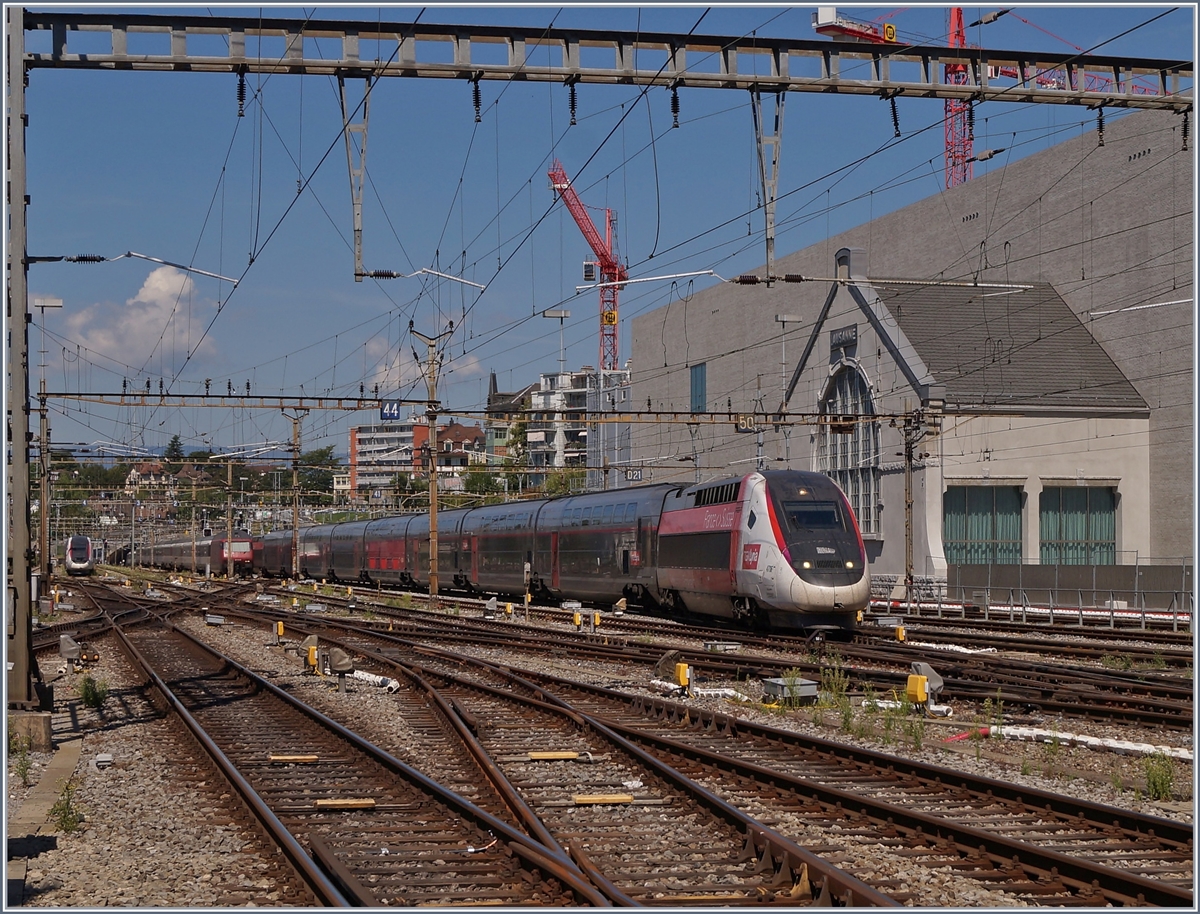 Der TGV Lyria 4726 bei der Ankunft in Lausanne. 

20. Juli 2020