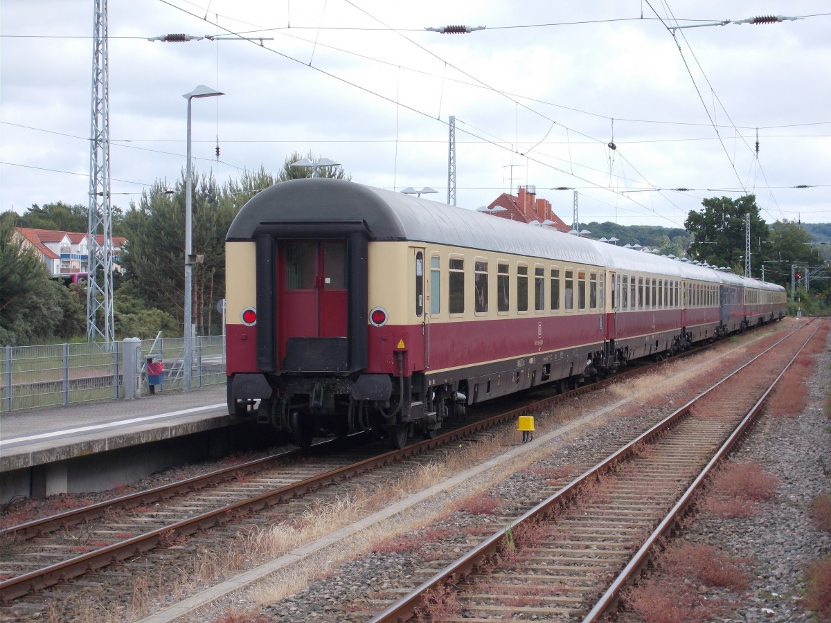 Der Wagenpark vom AKE Rheingold,am 21.Juni 2015,in Binz.