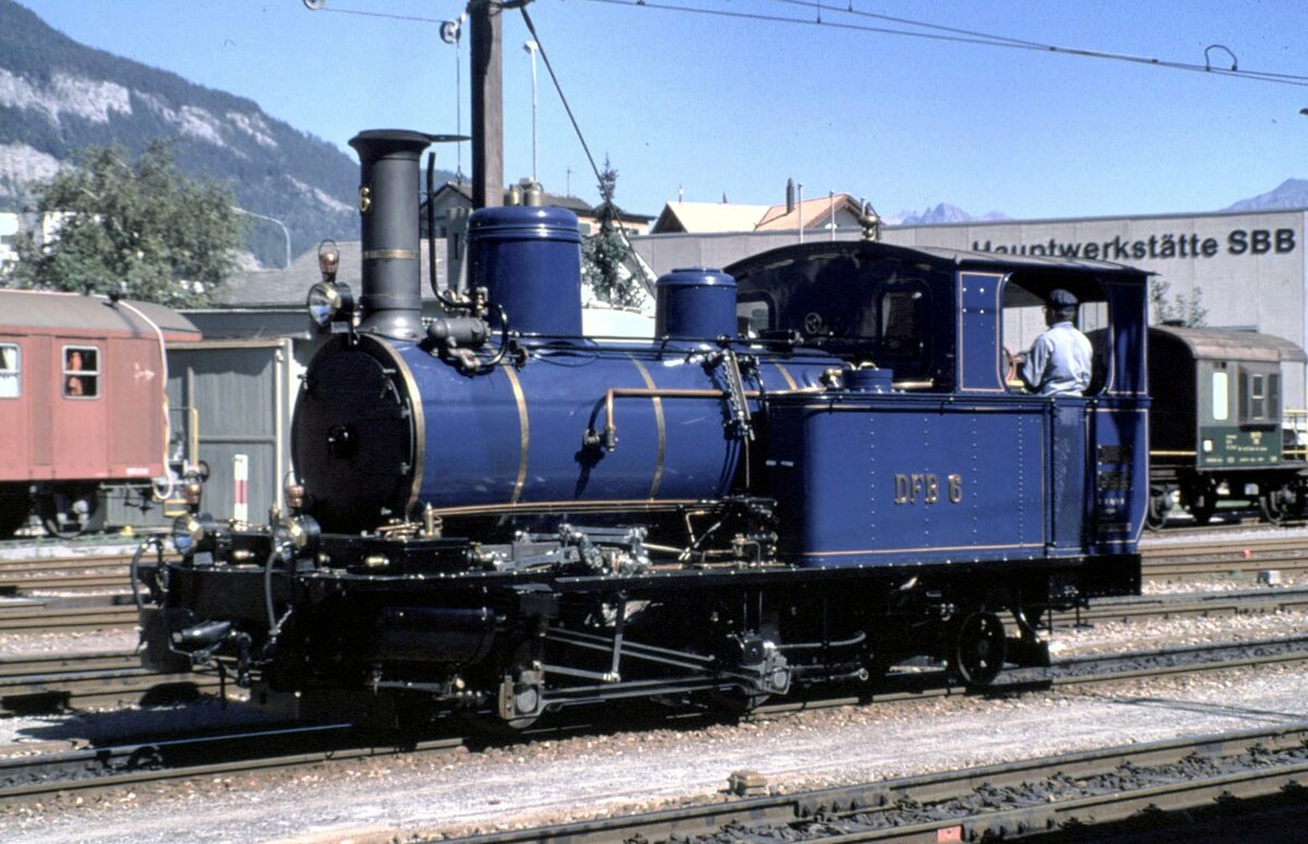 DFB Hg 2/3 Nr.6 in Chur im August 1990.