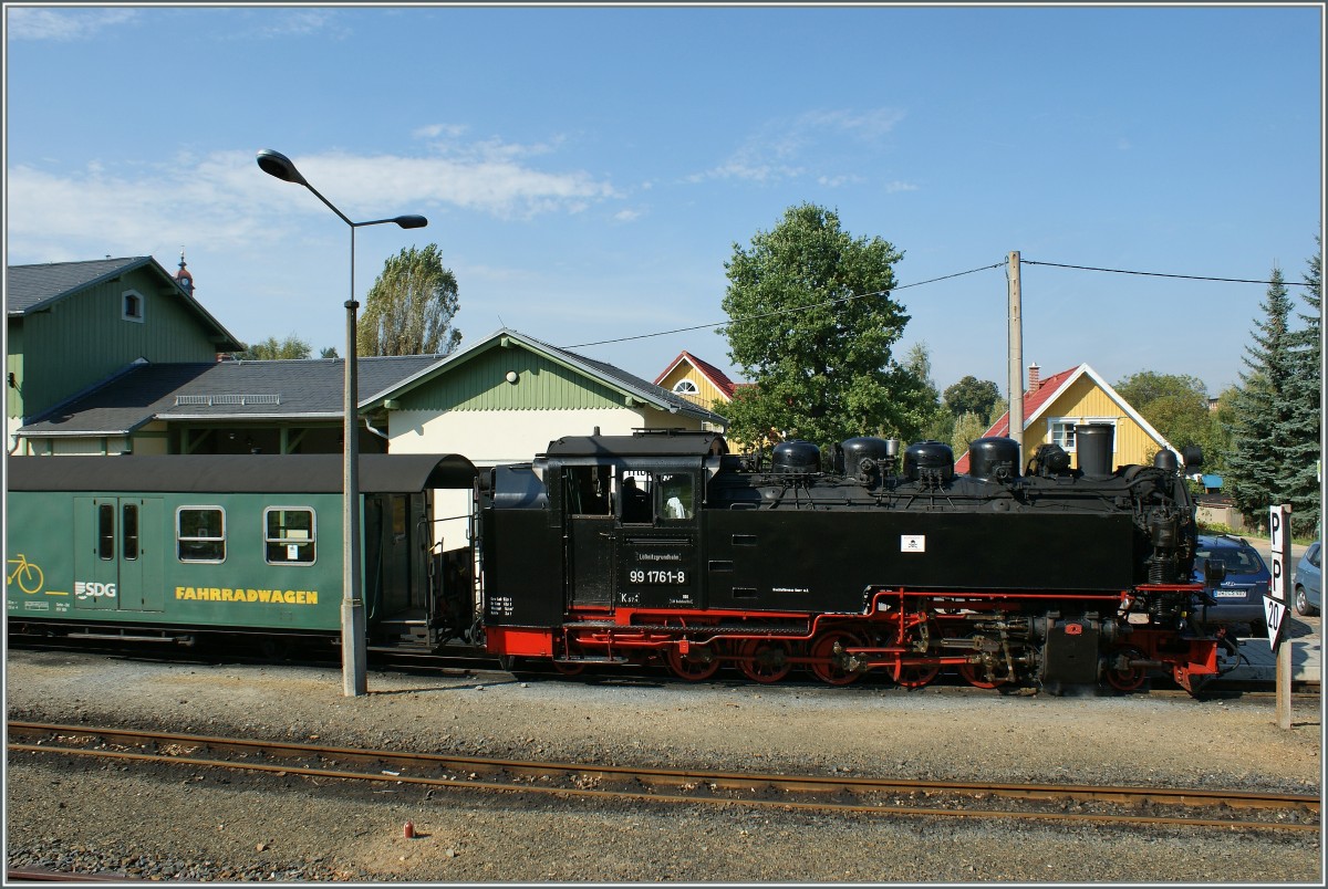 Die 99 1761-8 in Moritzburg.
24. Sept. 2010