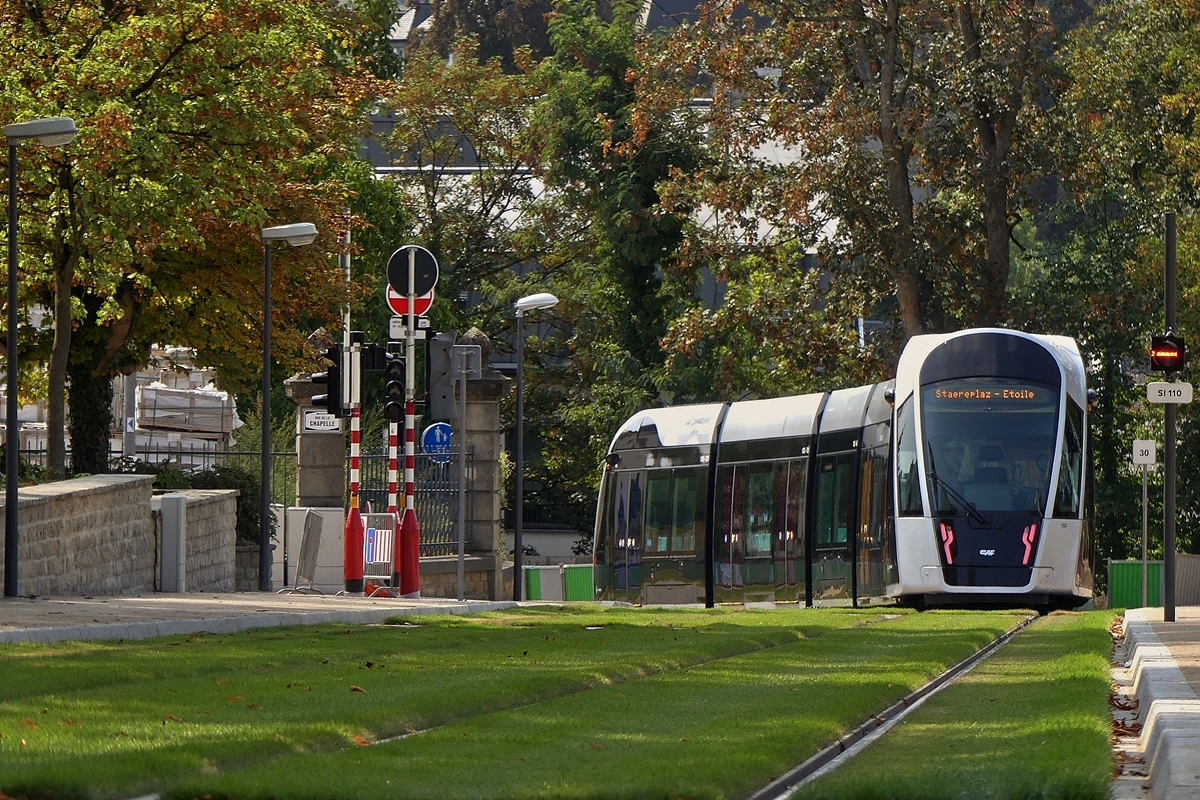 Die Alle des Rsistants et des Dports in Luxembourg-Ville Haute aus der Heuschrecken Pespektive gesehen. 28.08.2018 (Jeanny)