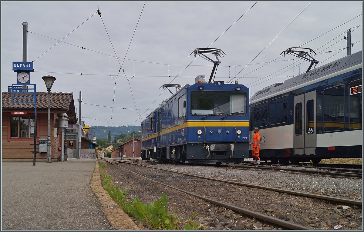 Die beiden MOB Gem 2/2 2502 und 2503 in Blonay. 

3. Juni 2021