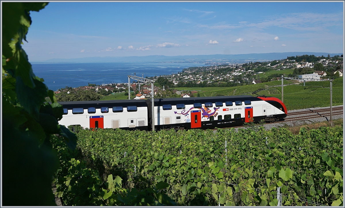 Die beiden SBB Twindexx RABe 502 212-9 und RABDe 502 010-3 (Ville de Genève) sind bei Bossière als IC 713 unterwegs, wobei hier nur noch der Schluss des Zuges, der in Genève Aéroport gestartet ist und mit dem Ziel St. Gallen untwegs ist, zu sehen ist. 

14. Juli 2020