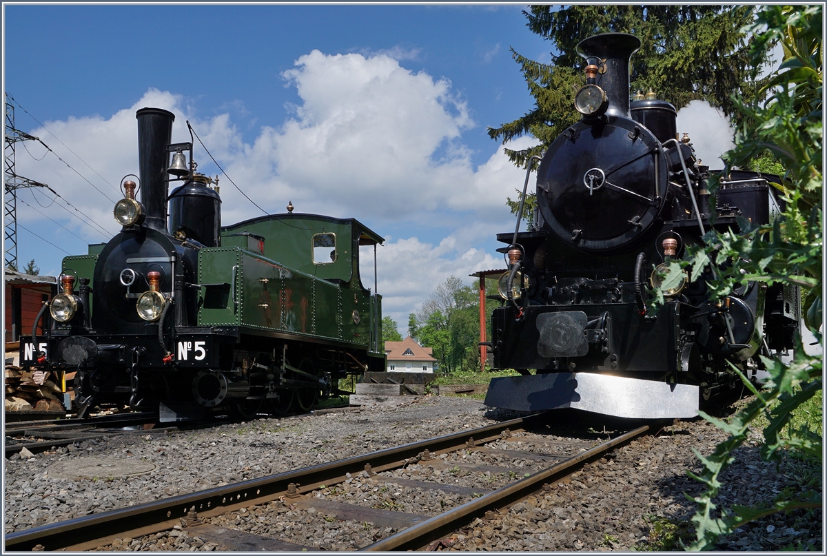 Die Blonay Chamby G 3/* N° 5 in Chaulin.
15. Mai 2016