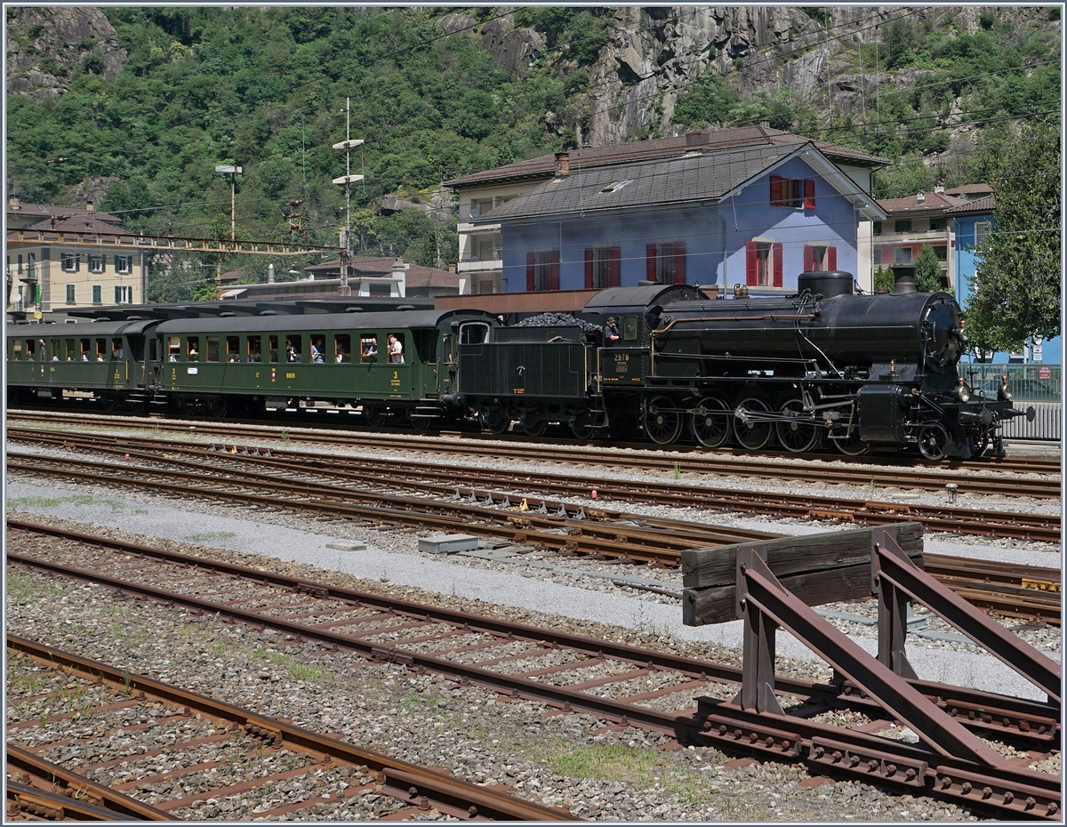 Die C 5/6 2978 in Bodio.
28. Juli 2016