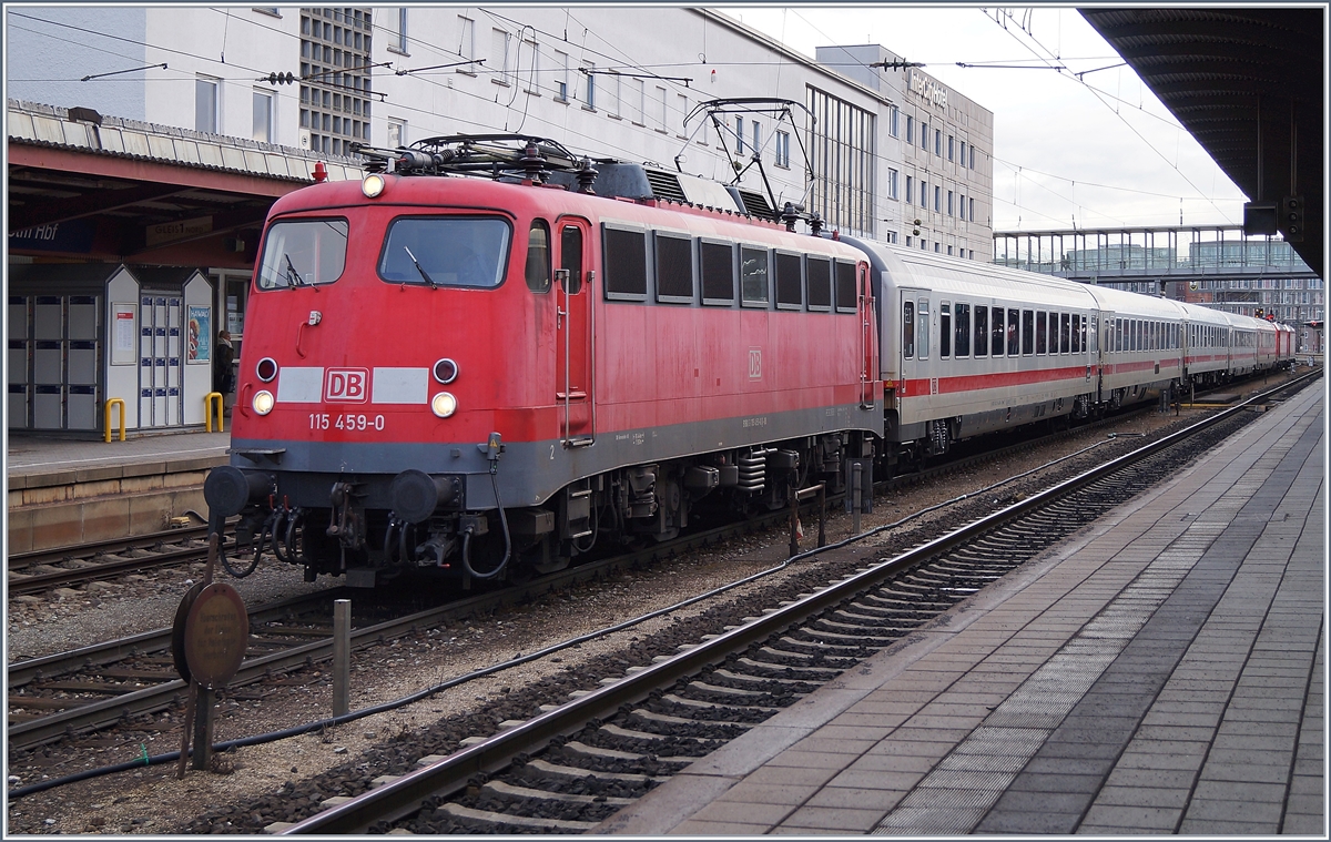 Die DB 115 459-0 in Ulm.-
2. Jan. 2018