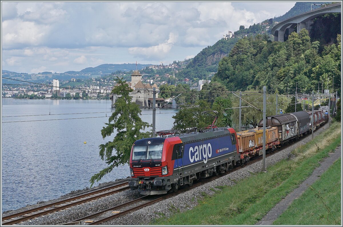 Die längerfristig die SBB Cargo vermietet 193 061 ist bei Villeneuve mit einem Güterzug auf dem weg in Richtnung St-Maurice.

30. Juli 2025