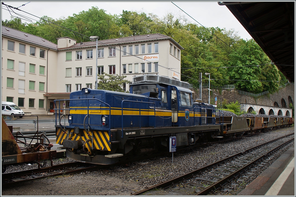 Die MOB Gm 4/4 2003 in Vevey. 
3. Mai 2015