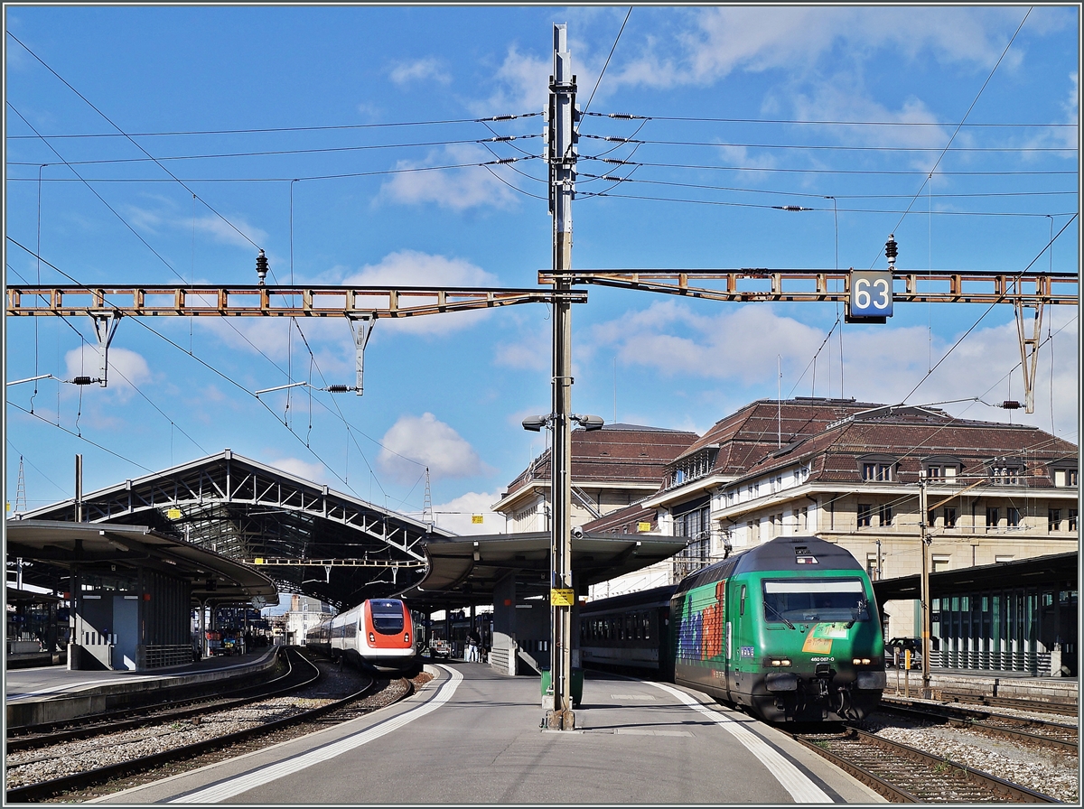 Die SBB Re 460 087-0  RekaRail  in Lausanne.
2. März 2014