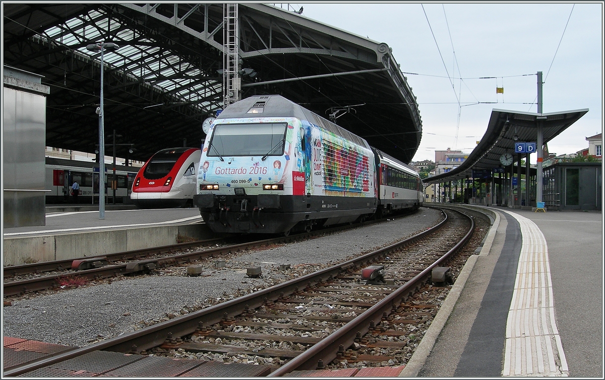 Die SBB Re 460 099-2 in Lausanne.
12. Juni 2016