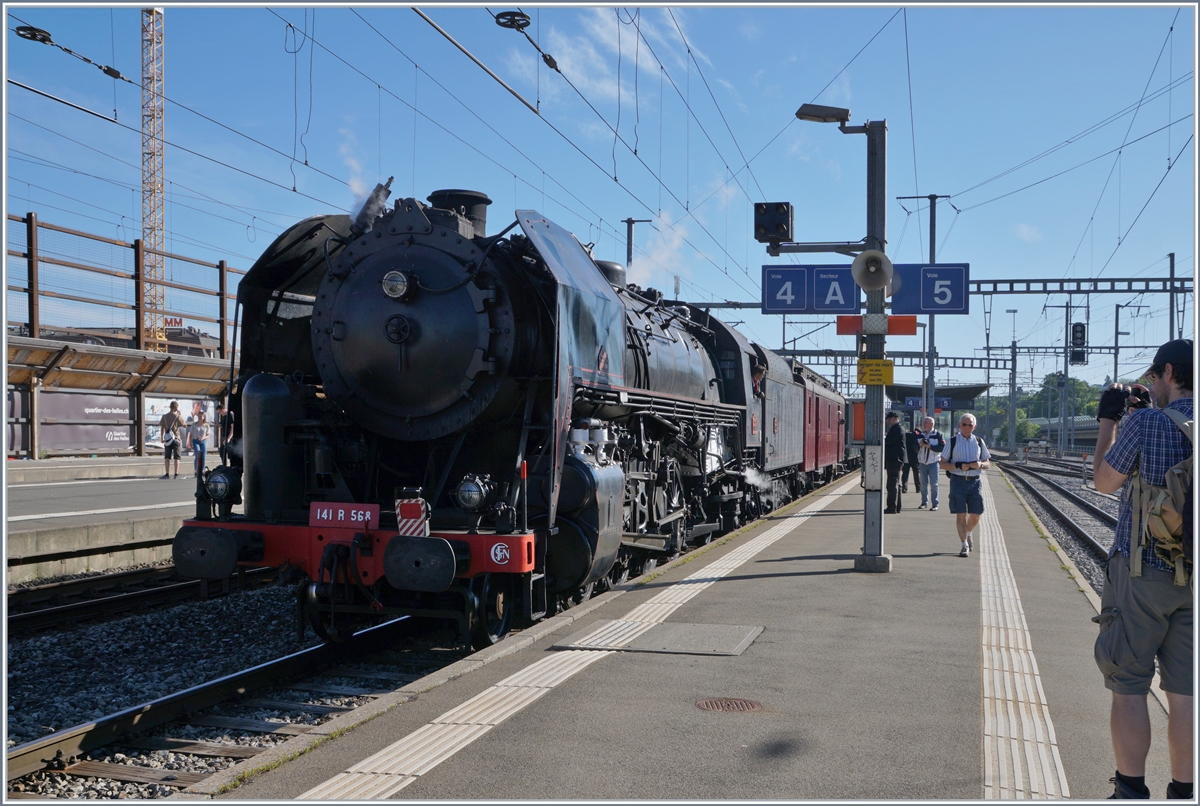 Die SNCF 141 R 568 in Morges.

8. Juni 2019