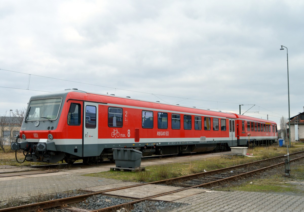 Diese 628er Einheit stand am 04.02.2015 im ehemaligen BW Darmstadt abgestellt.