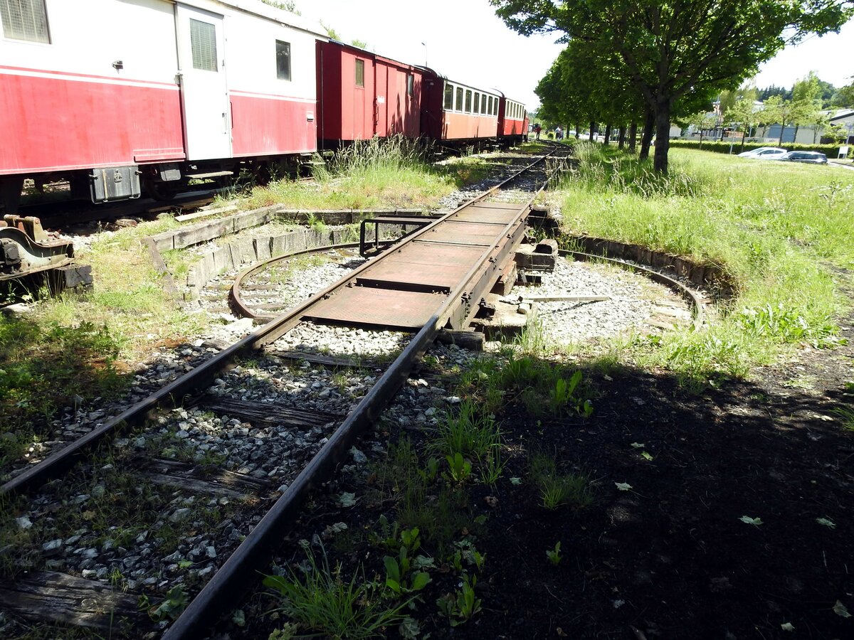 Drehscheibe der WEG Albb�hnle in Amstetten am 10.06.2017.