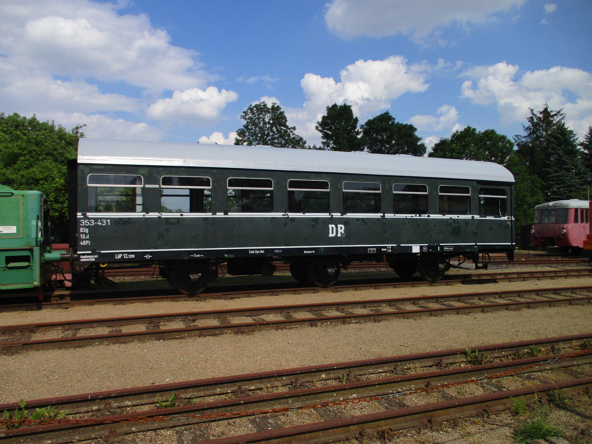 Dreiachsiger B3g,am 27.Juni 2020,im Eisenbahnmuseum Gramzow.