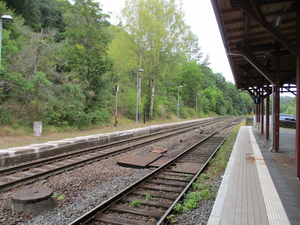 Durch den Bahnhof Förtha rauschten einst die Westzüge von und nach Gerstungen.Aufnahme am 27.August 2022.