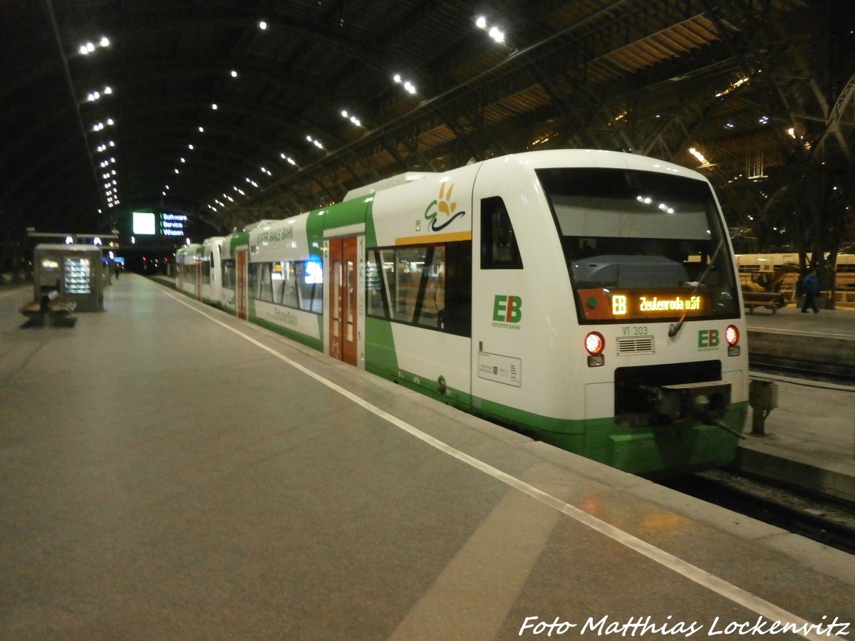 EB VT 303 a�s EB mit ziel Zeulenroda im Leipziger Hbf am 10.2.15