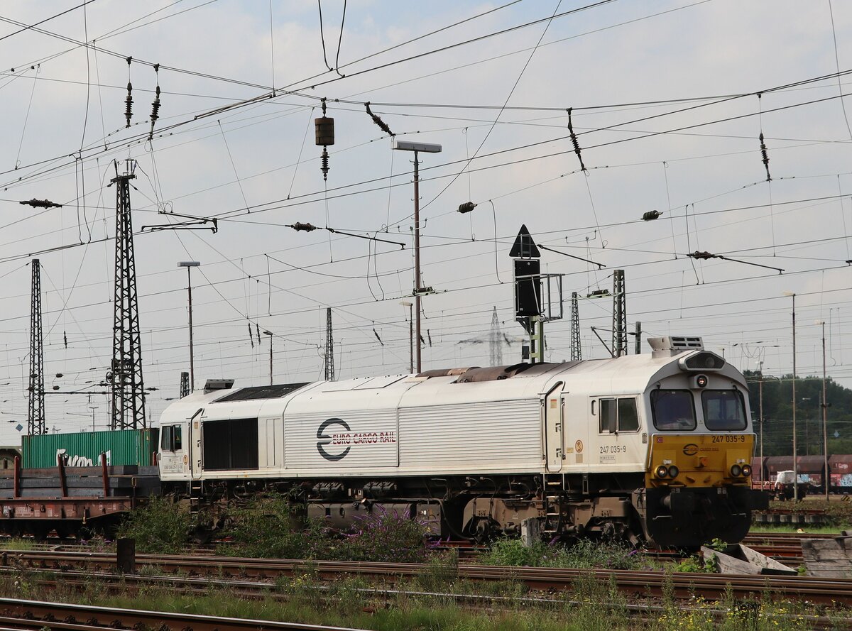 ECR (Euro Cargo Rail) Diesellokomotive 247 035-9 Gterbahnhof Oberhausen West 02-09-2021.

ECR (Euro Cargo Rail) diesellocomotief 247 035-9 goederenstation Oberhausen West 02-09-2021.