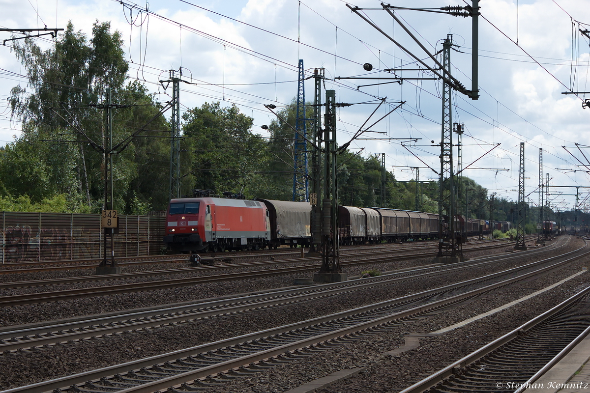 EG 3109 DB Schenker Rail Danmark Services A/S mit einem gemischtem Güterzug, bei der Durchfahrt in Hamburg-Harburg. 12.07.2014