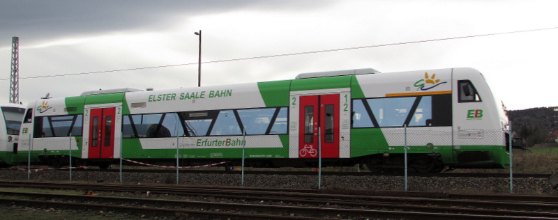 Ein 650er bei der Ausfahrt aus Arnstadt am 08.Feb.2014