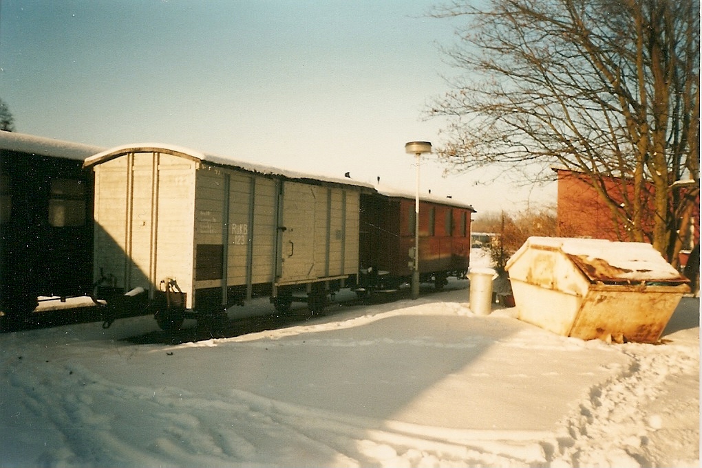 Ein G-und ein zweiachsiger Personenwagen in Putbus.