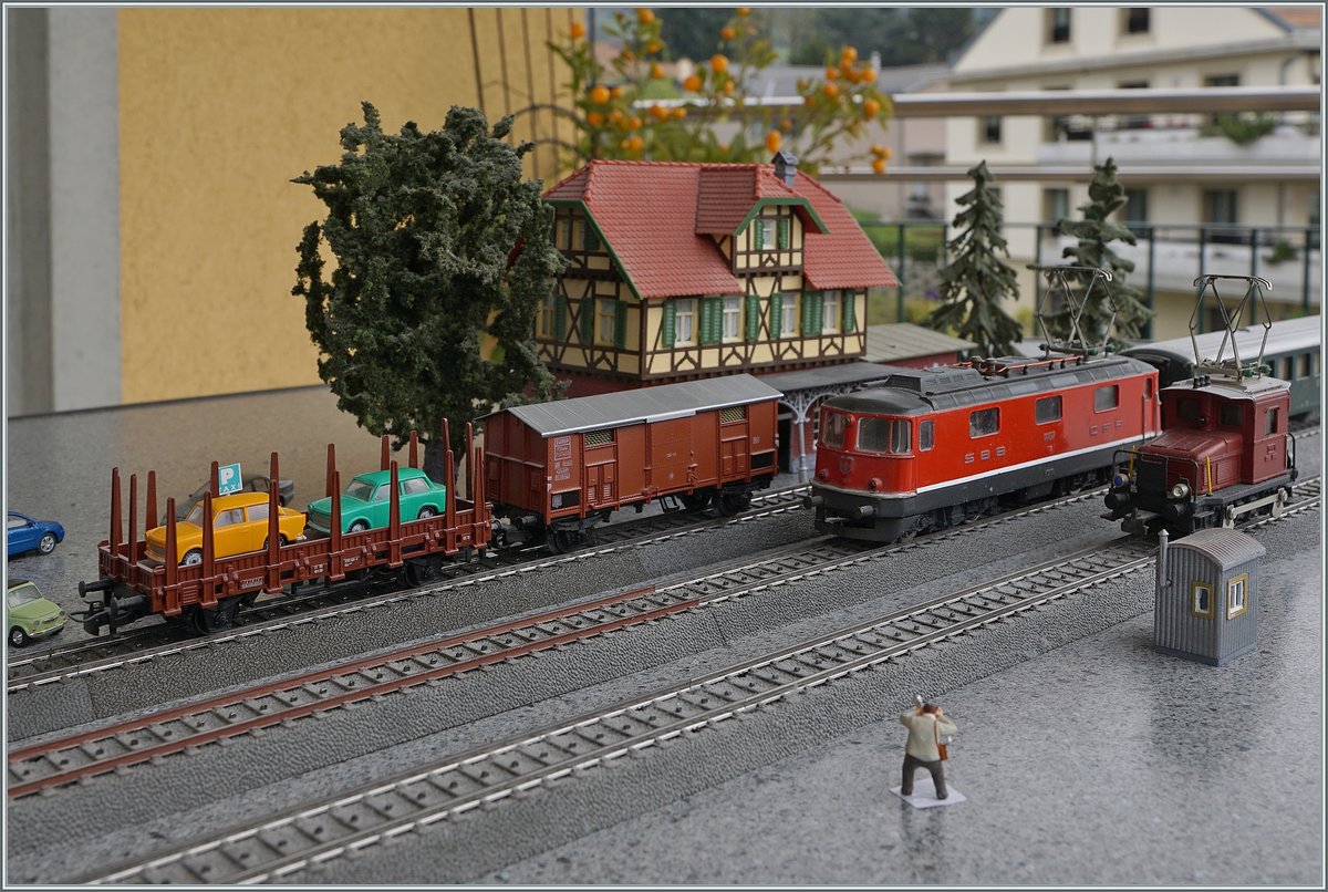 Ein kleine Modellbahnszene zur Darstellung der Spitzdachgüterwagen der FS, welche lange Jahre Gemüse und Früchte in und durch die Schweiz transportieren. 

26. April 2021