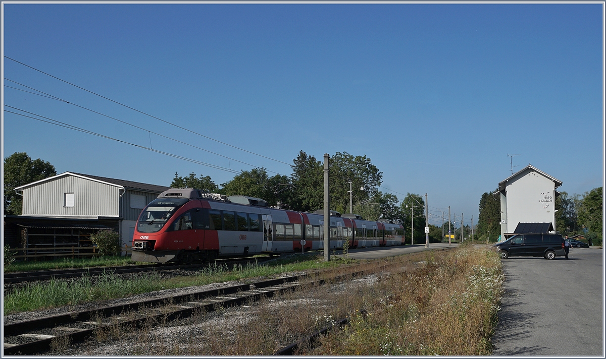 Ein ÖBB ET 4024 beim Halt in Hard-Fussach.

16. Sept. 2019