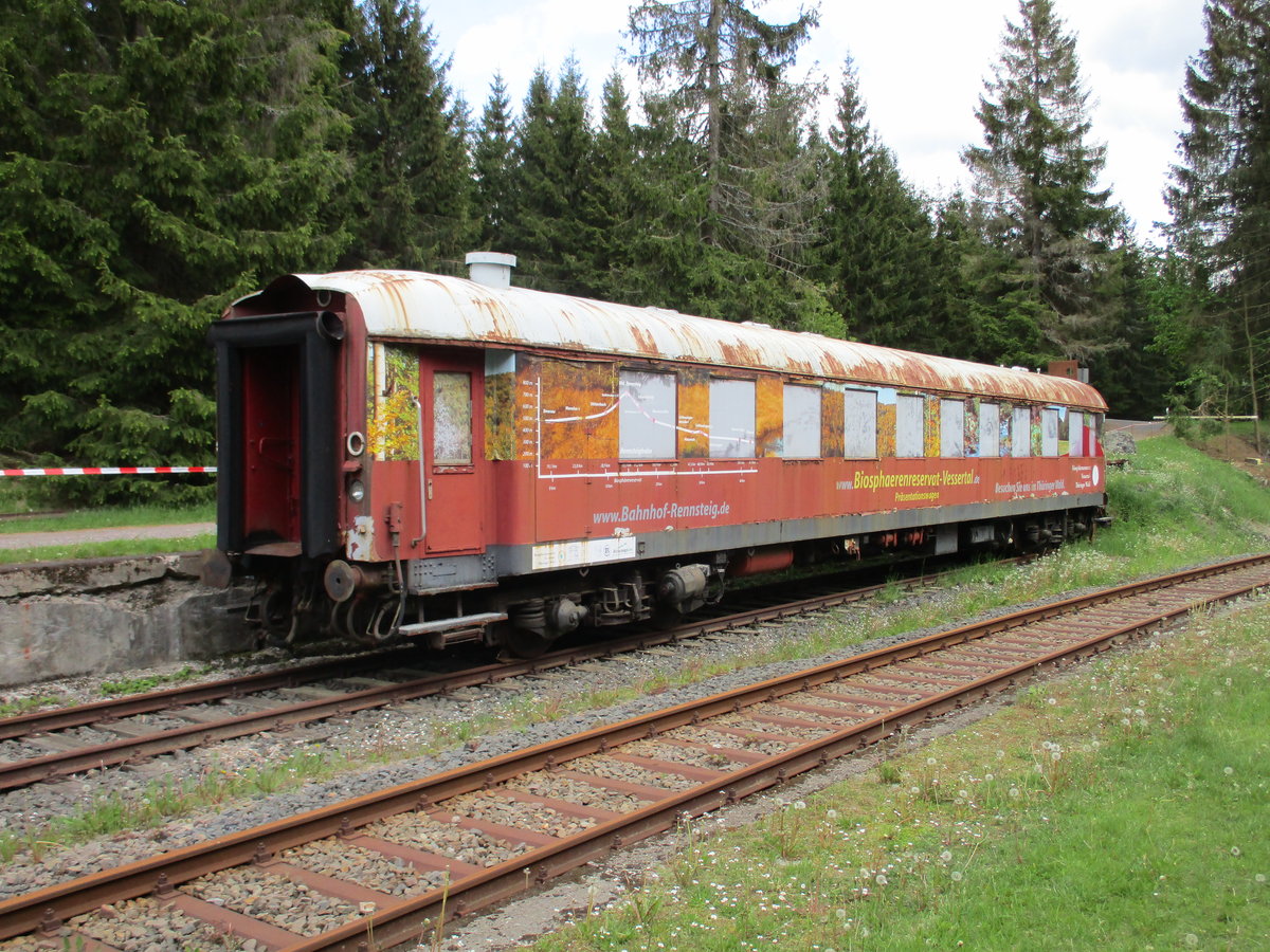 Ein Prsentationswagen,am 27.Mai 2020,auf dem Bahnhof Rennsteig.