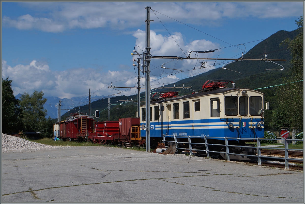 Ein SSiF Diensttriebwagen in Santa Maria Maggiore. 
5. August 2014