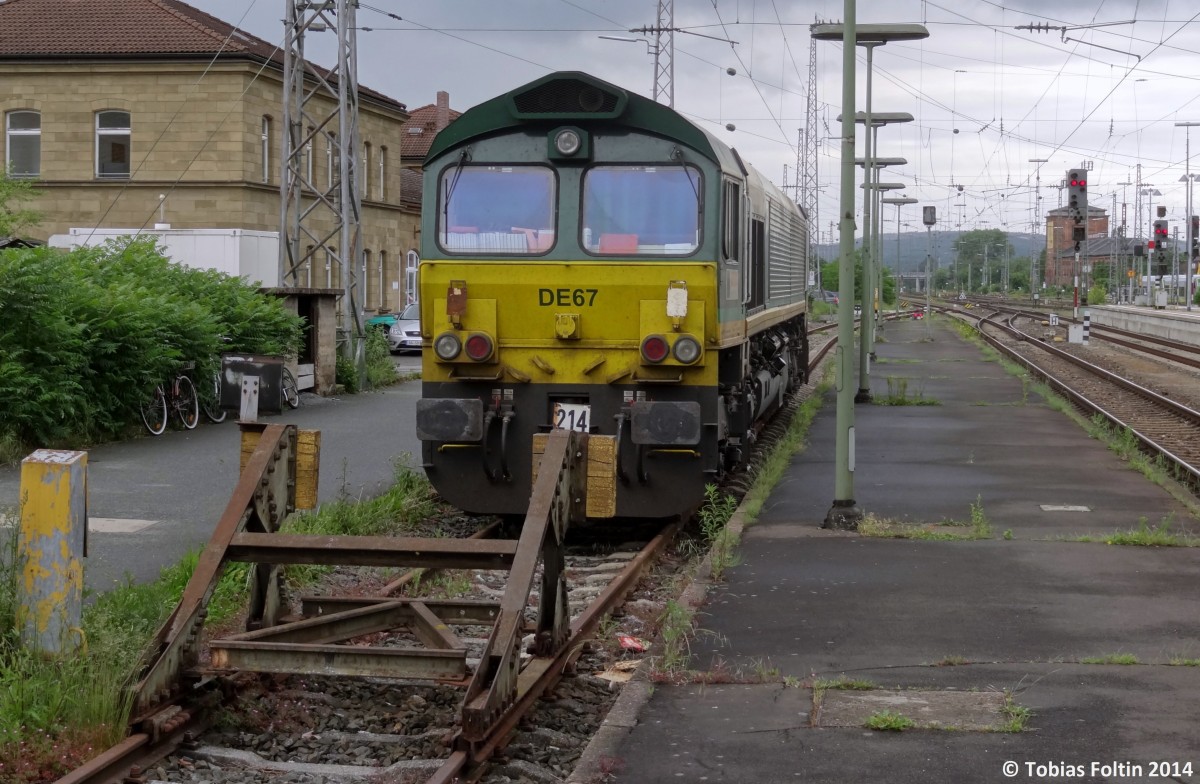 Eine Class 66 stattete dem Bamberger Bahnhof im Mai 2014 einen Besuch ab.