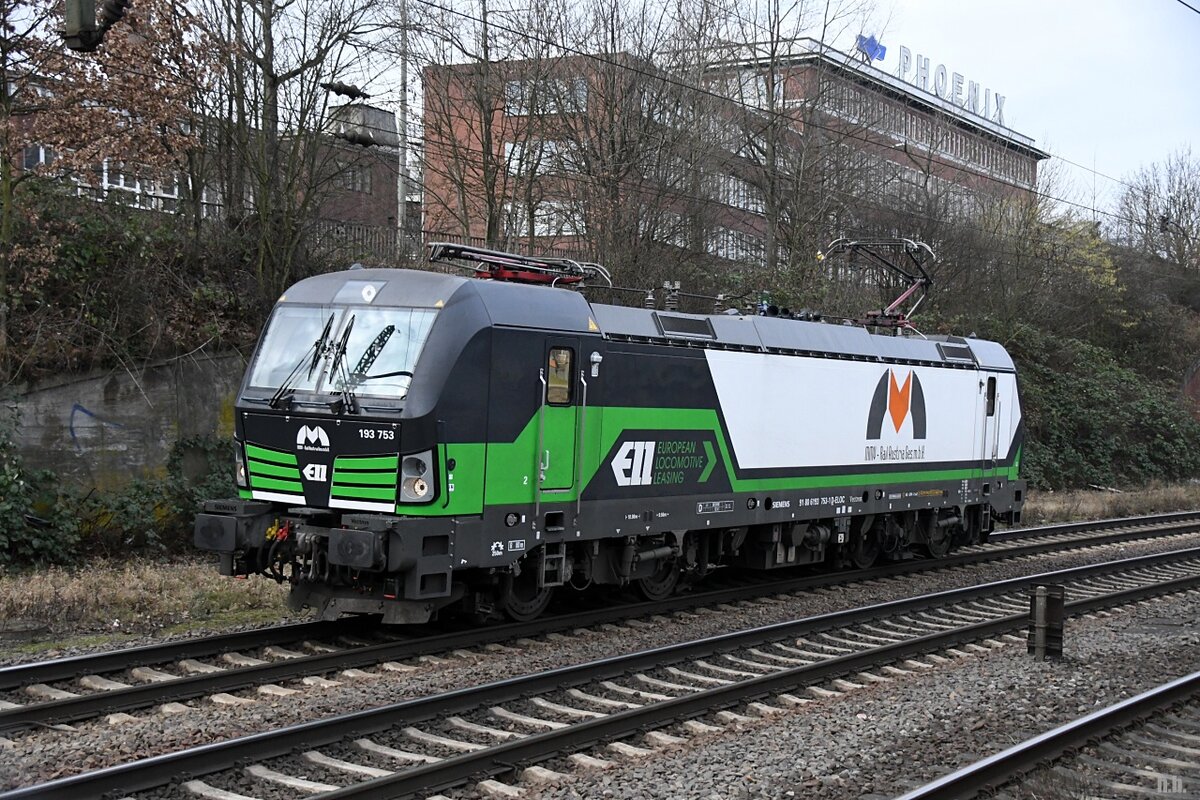 ELOC 193 753-1 fuhr lz durch hh-harburg,15.02.22