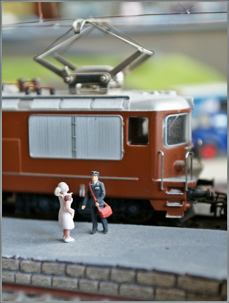 Erfüllt gern Kundenanfragen: der H0 Zugbegleiter auf meiner Anlage.
22.1.2011