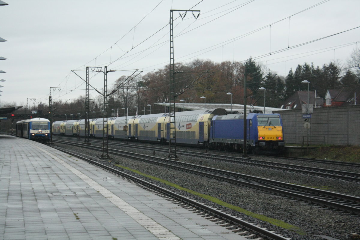 EVB VT 151 (628 151 / 928 151) als RB76 mit ziel Verden und 146 519 vom Metronom im Bahnhof Rotenburg (W�mme) am 14.12.20