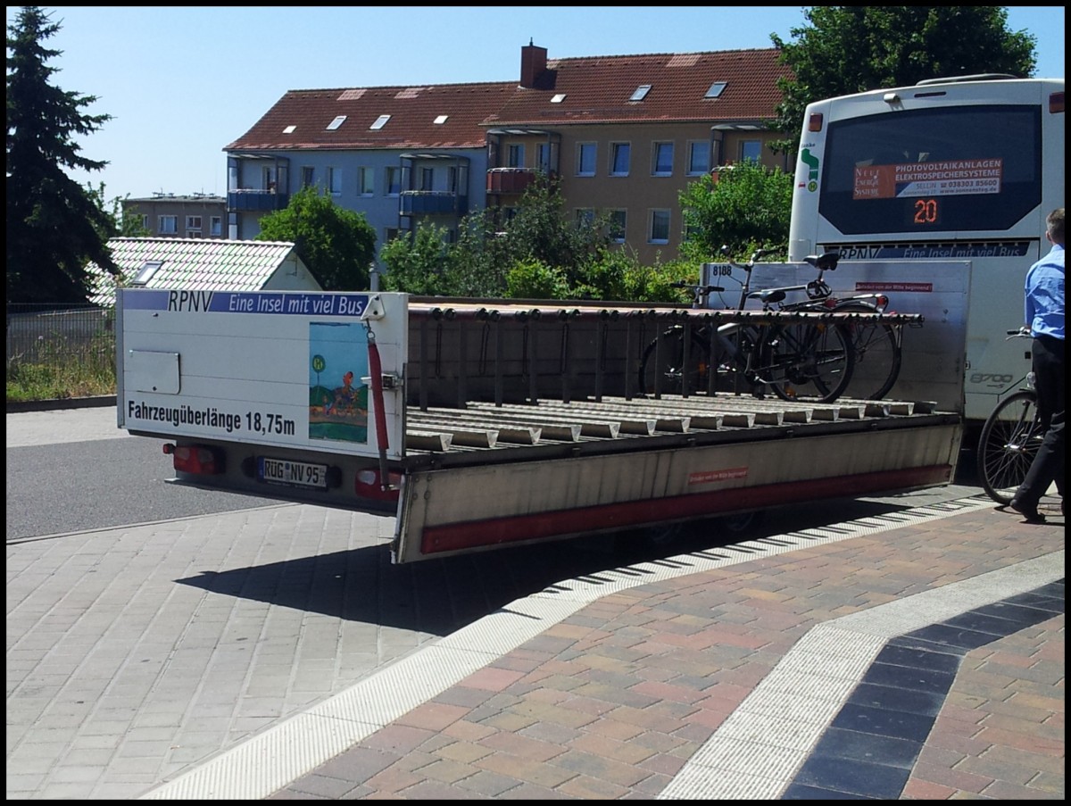 Fahrradanh�nger der RPNV in Sassnitz.