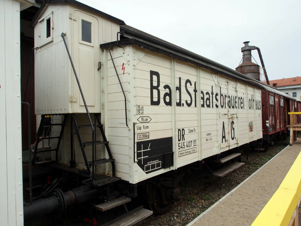 G 10 mit Bremserhaus DR 545 407 P DR Französiche Zone Badische Staatsbrauerei Rothaus DB Museum Nürnberg 17.08.2019.