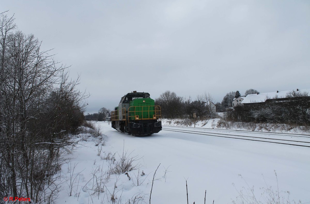 G1700.02 auf Strecken Erkundungsfahrt von Wiesau/Oberpfalz nach Mitterteich zur GSB Resycling hier auf Höhe von Schönfeld. 25.01.21