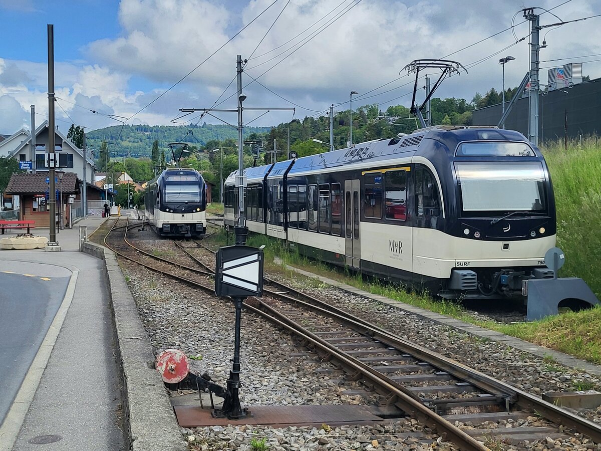 Gleich zwei ABeh 2/6 warten in Blonay auf ihren nächsten Einsatz.

24. Mai 2024