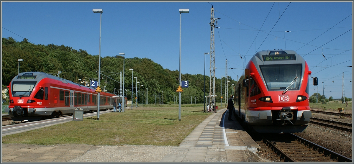 Gleich zwei ET 429 im Abzweigbahnhof Lietzow.
18. Juni 2009