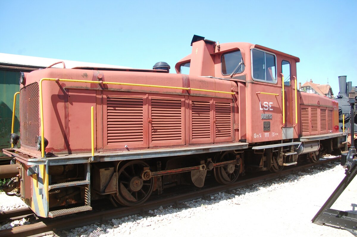 Gm 4/4 Nr.111  Jumbo  ehemals LSE bei der H�rtsfeldbahn in Neresheim am 07.06.2007. Hersteller Fa Jung in Jungenthal Baujahr 1950. Die Lok war lange bei der Luzern-Stans-Engelberg-Bahn beheimatet.