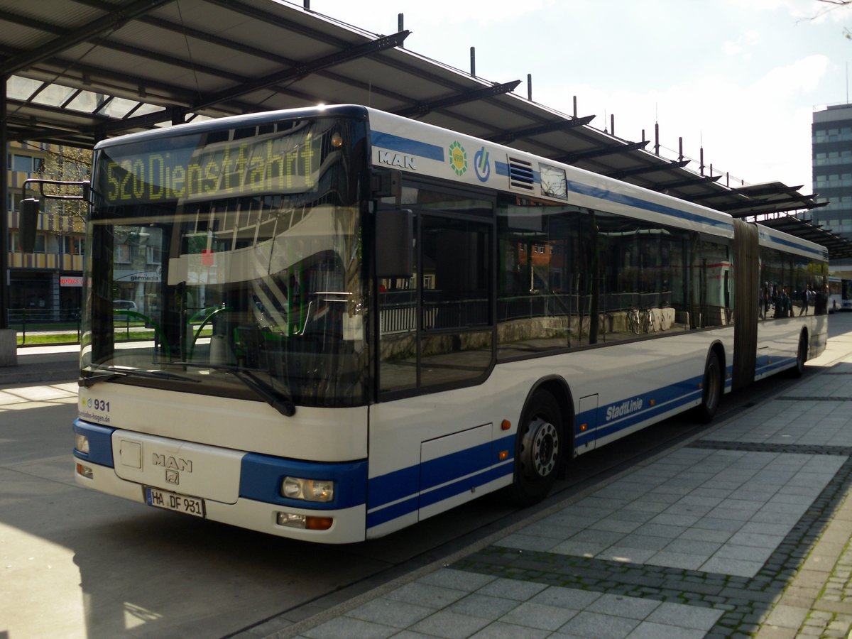 Hagen  Busbahnhof ,HBF  Aufnahmezeit: 2009:03:03 Bus Hagener Strassenbahn AG