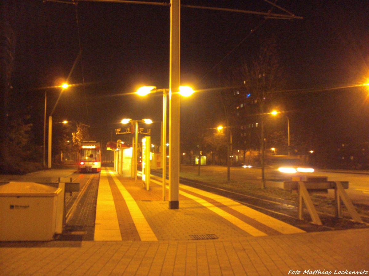 HAVAG Straenbahn an der Endhaltestelle Gttinger Bogen am 11.11.14